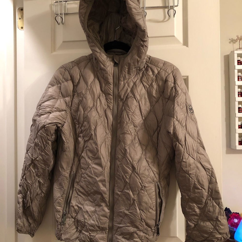 Beige Michael Kors down jacket